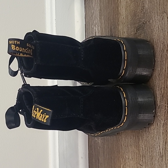 Dr. Martens Ze You Velvet Jadon Platform Boots - Picture 6 of 8